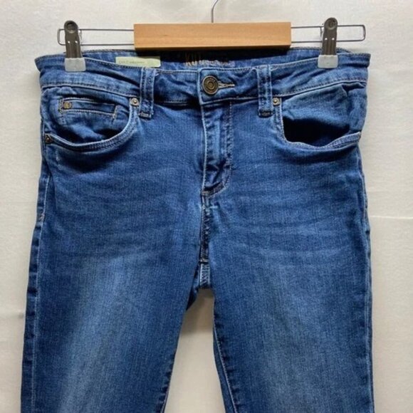 KUT From The Kloth Blue Jeans Women's 4 Carlo Ankle Skinny Raw Hem Medium Wash - Picture 2 of 15